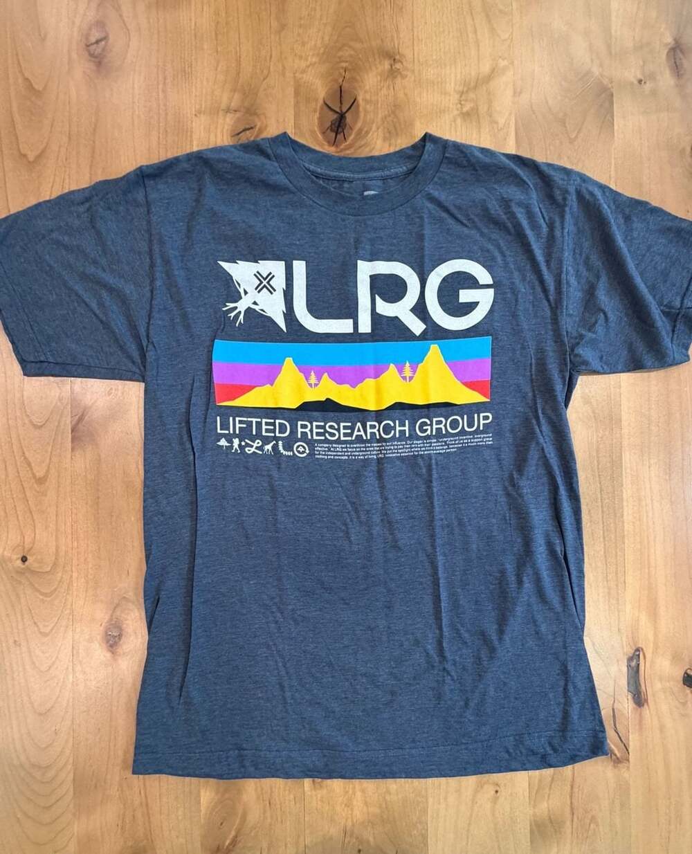 Lrg Lifted Research Group Graphic T-Shirt Large, Charcoal
